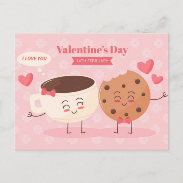 Valentinstag Postkarte (Vorderseite)