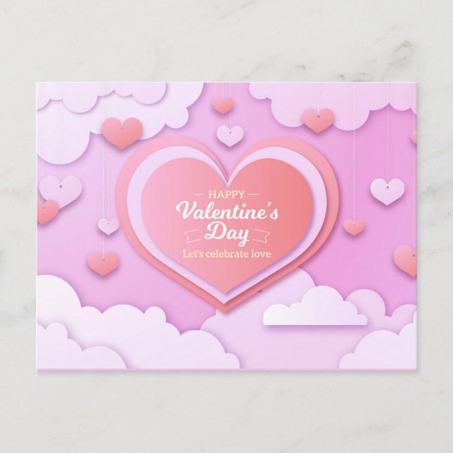 Valentinstag Postkarte (Vorderseite)