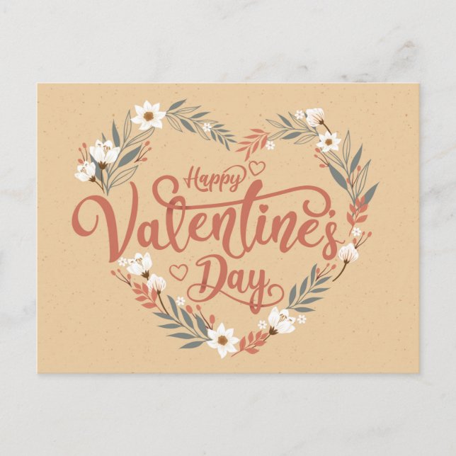 Valentinstag Postkarte (Vorderseite)
