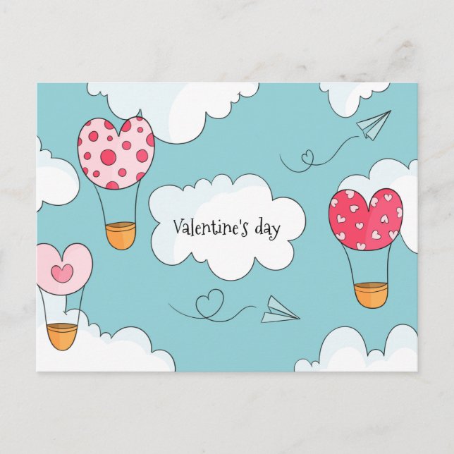 Valentinstag Postkarte (Vorderseite)
