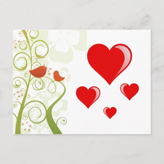 Valentinstag Postkarte (Vorderseite)