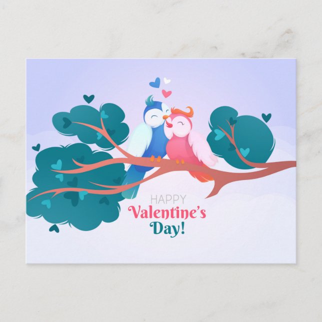 Valentinstag Postkarte (Vorderseite)