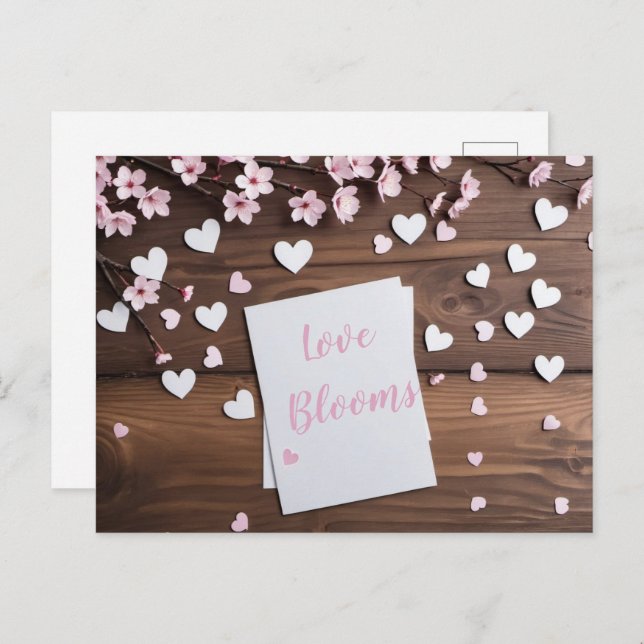 Valentinstag, Postüberquerung Postkarte (Vorne/Hinten)