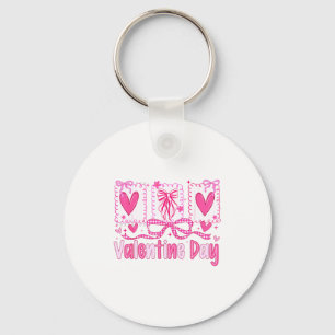 Valentinstag Preppy Herzen Coquette Schleife Fraue Schlüsselanhänger
