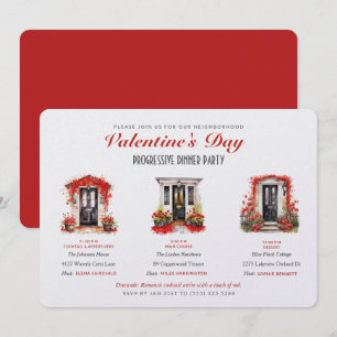 Valentinstag-Progressive-Dinnerparty Einladung