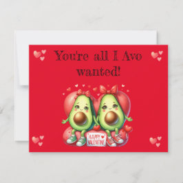 Valentinstag: punny. avocado feiertagskarte