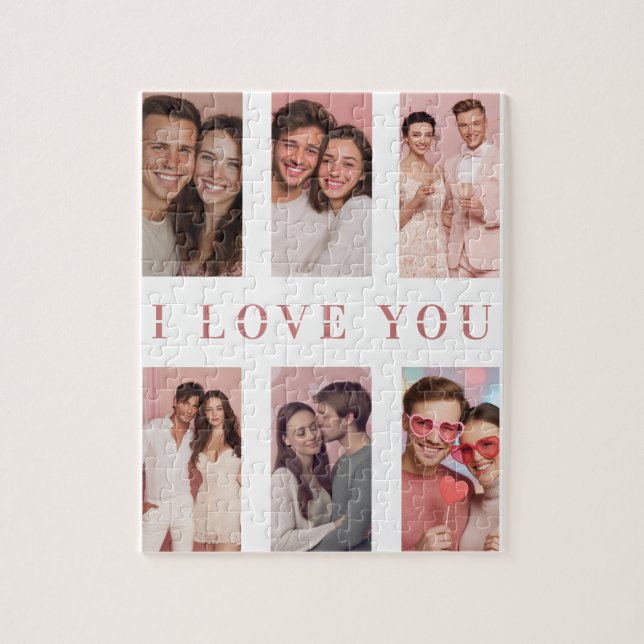 Valentinstag-Puzzle | Benutzerdefinierte Collage-F (Vertikal)