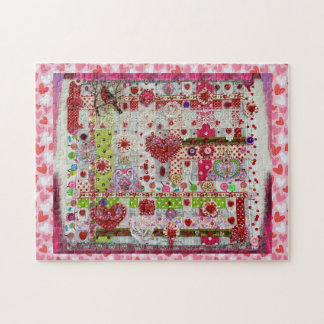 Valentinstag Puzzle Collage