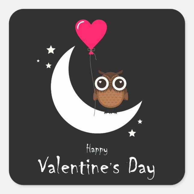 Valentinstag Quadratischer Aufkleber (Vorderseite)
