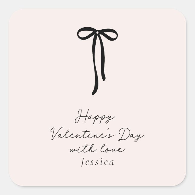 Valentinstag Quadratischer Aufkleber (Vorderseite)