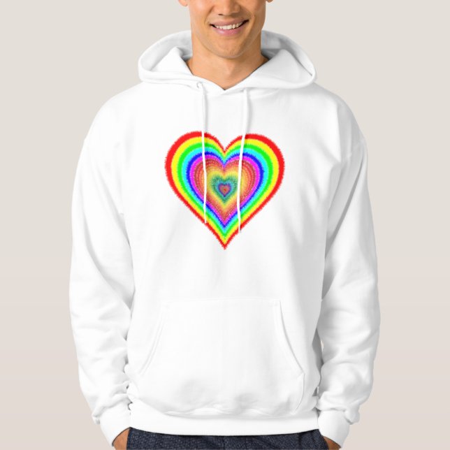 Valentinstag Rainbow Liebe Symbol-25543 Hoodie (Vorderseite)