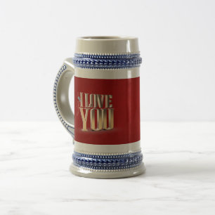 Valentinstag Red 3D I Liebe Sie Bierglas