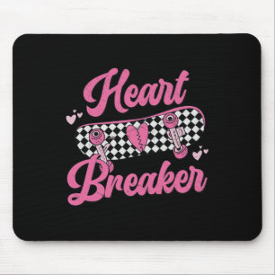 Valentinstag Retro Groovy Heartbreaker Skateboard Mousepad