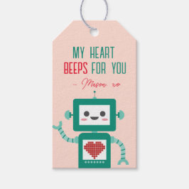 Valentinstag-Roboter im Klassenzimmer bezaubert Gi Geschenkanhänger