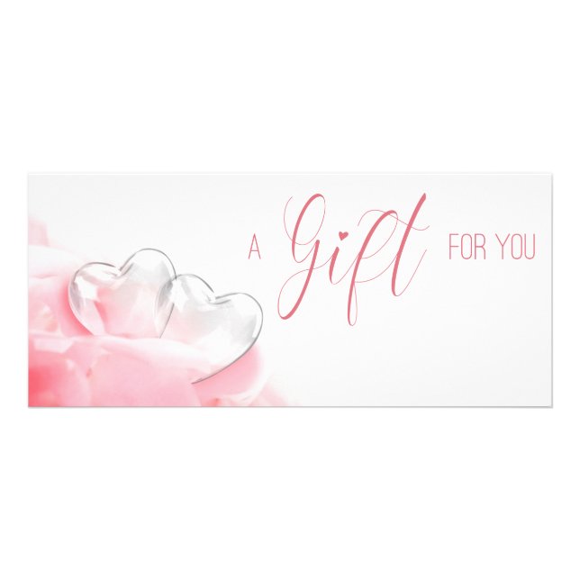 Valentinstag Romantischer Glass Herz Geschenkkarte Werbekarte (Vorne)
