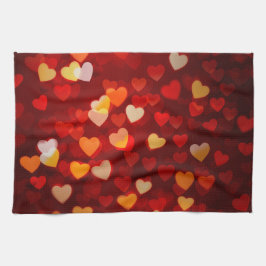 Valentinstag Romantisches Herz Muster Geschirrtuch