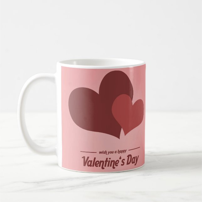 Valentinstag Romantisches Tassendesign Kaffeetasse (Links)