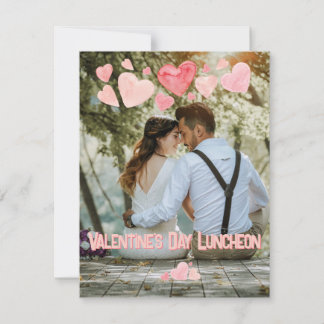 Valentinstag Rosa Herzen Overlay Fügen Sie Ihr Eig Einladung