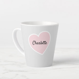 Valentinstag rosa Herzlatte Tasse