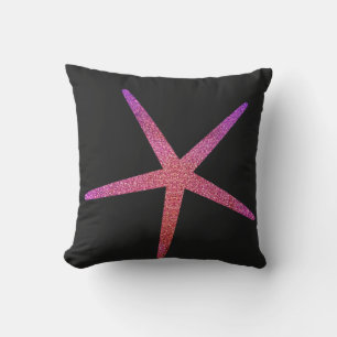 Valentinstag Rosa Lila Glitzer Starfish Geschenk Kissen