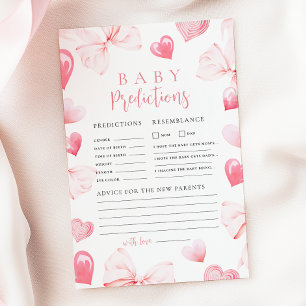 Valentinstag Rosa Schleife Baby Shower Vorhersage 