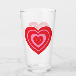Valentinstag Rosa und Rot Zwei Tonne Herz Glas