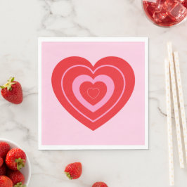 Valentinstag Rosa und Rot Zwei Tonne Herz Serviette