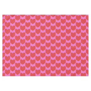 Valentinstag-Rosa und rotes Herz-Muster-Party Tischdecke