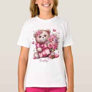 Valentinstag Rose Bear T-Shirt