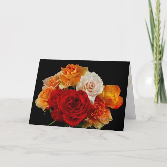 Valentinstag-Rose Feiertagskarte (Vorderseite)