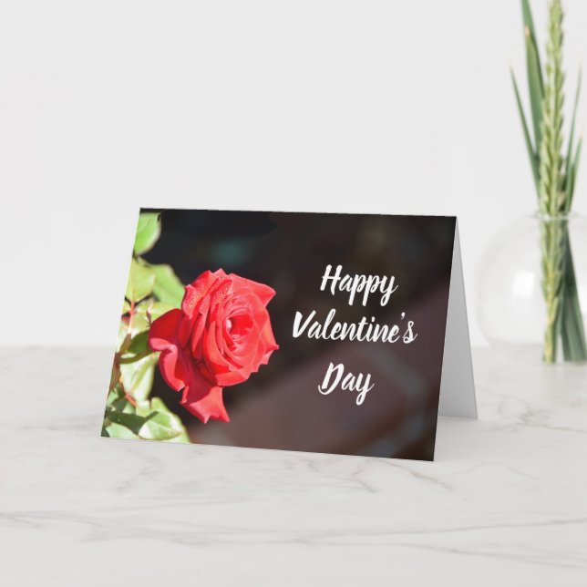 Valentinstag Rose Feiertagskarte (Vorderseite)