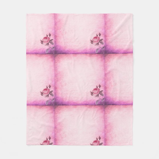 Valentinstag Rose Fleecedecke (Vorderseite)