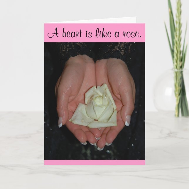Valentinstag Rose Grußkarte Feiertagskarte (Vorderseite)