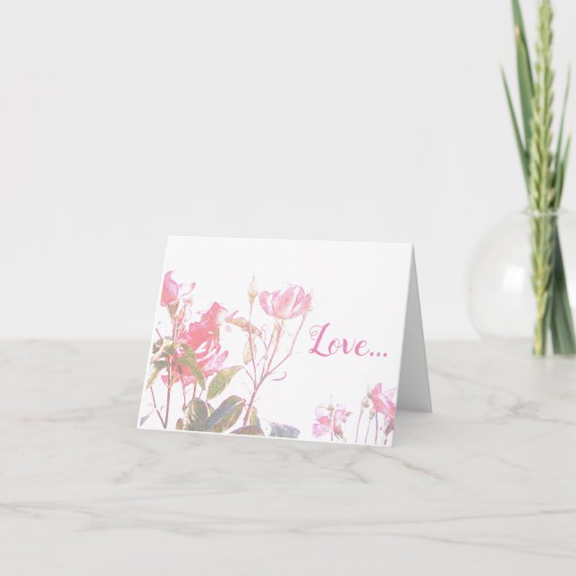 Valentinstag Rose Grußkarte Karte (Vorderseite)