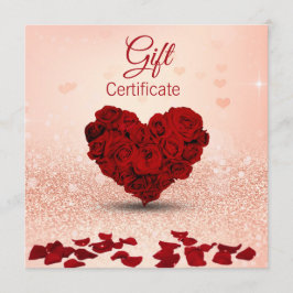 Valentinstag Rose Heart Bouquet Geschenkgutschein