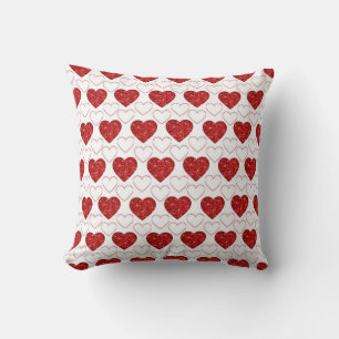 Valentinstag-Rot-Glitter-Herzen-Wurfkissen Kissen