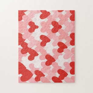 Valentinstag rot/pink/weiß Herz-Muster
