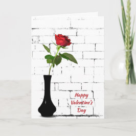 Valentinstag Rote Rose Karte