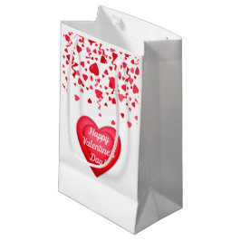 Valentinstag Roter Konfetti Herz Geschenktaschen Kleine Geschenktüte