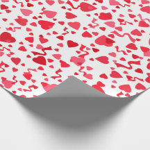 Valentinstag Roter Konfetti Herz Muster