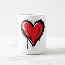 Valentinstag - Rotes Herz -  Kaffeetasse