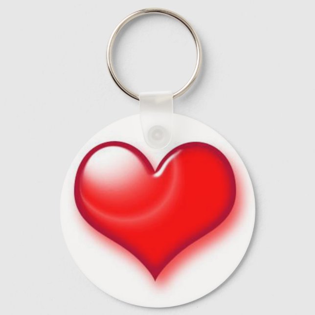 Valentinstag Rotes Herz Schlüsselanhänger (Vorderseite)
