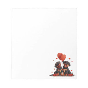 Valentinstag Rottweiler Hunde Notizblock