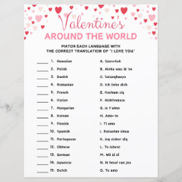 Valentinstag rund um das Weltspiel