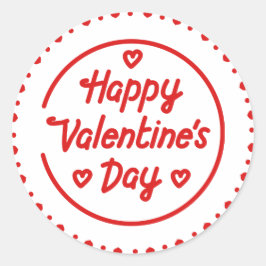 Valentinstag Runder Aufkleber