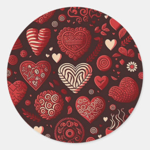 Valentinstag Runder Aufkleber