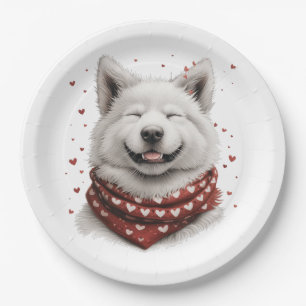 Valentinstag Samojede Hund Pappteller