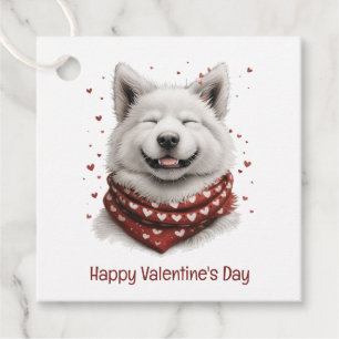 Valentinstag Samoyed Hund Geschenkanhänger