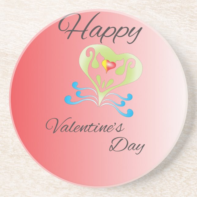 Valentinstag Sandstein Untersetzer (Vorne)