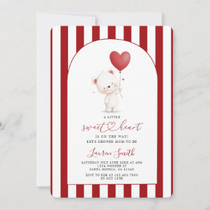 Valentinstag-Schatz-Teddybär-Baby-Party Einladung